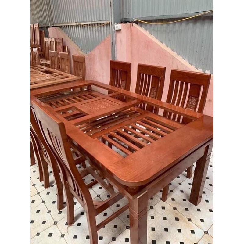Bàn ghế ăn gỗ xoan ta