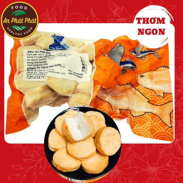 Đậu Hủ Cá Phô Mai Phu Mark 500g, ngon như hàng EB, làm từ surimi kết hợp nhân phô mai tan chảy, Món ăn vặt An Phát Phát