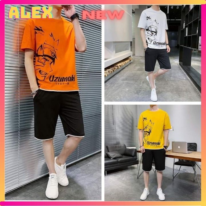 Áo thun nam, áo phông nam tay ngắn cổ tròn chất thun lạnh co giãn 4 chiều hình naruto alex cool