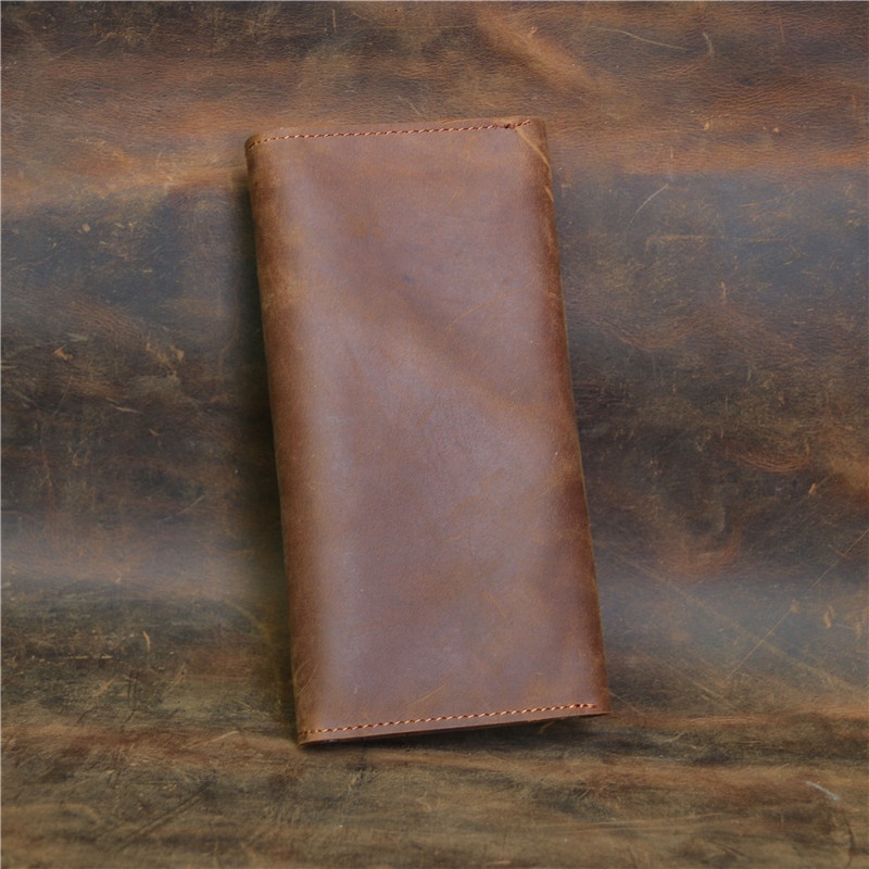 Ví dài nam ⚡FREESHIP⚡da bò thật 100% cầm tay retro Lịch lãm, phong cách, bền đẹp. BH 12t Tặng Vớ nam P02N2A0