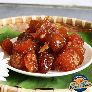 Ô mai mận dẻo xào gừng loại 1 thơm ngon hộp 500gr