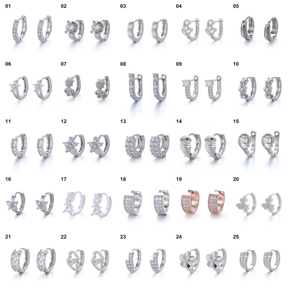 Khuyên Tai Tròn Đính Đá Thời Trang Cho Nữ