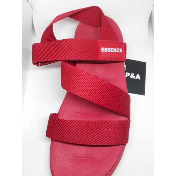 Giày sandal nữ quai dán cao 3 phân siêu nhẹ cho học sinh mang đi học có quai dù 4 màu xanh đỏ đen xám (lẻ size)