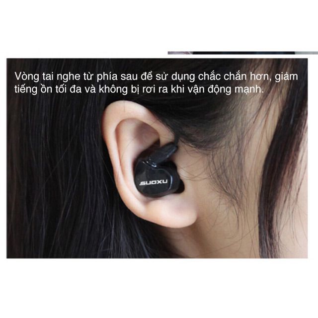 [Mã ELORDER5 giảm 10K đơn 20K] Tai nghe nhét tai thể thao Suoxu Stereo Sx538