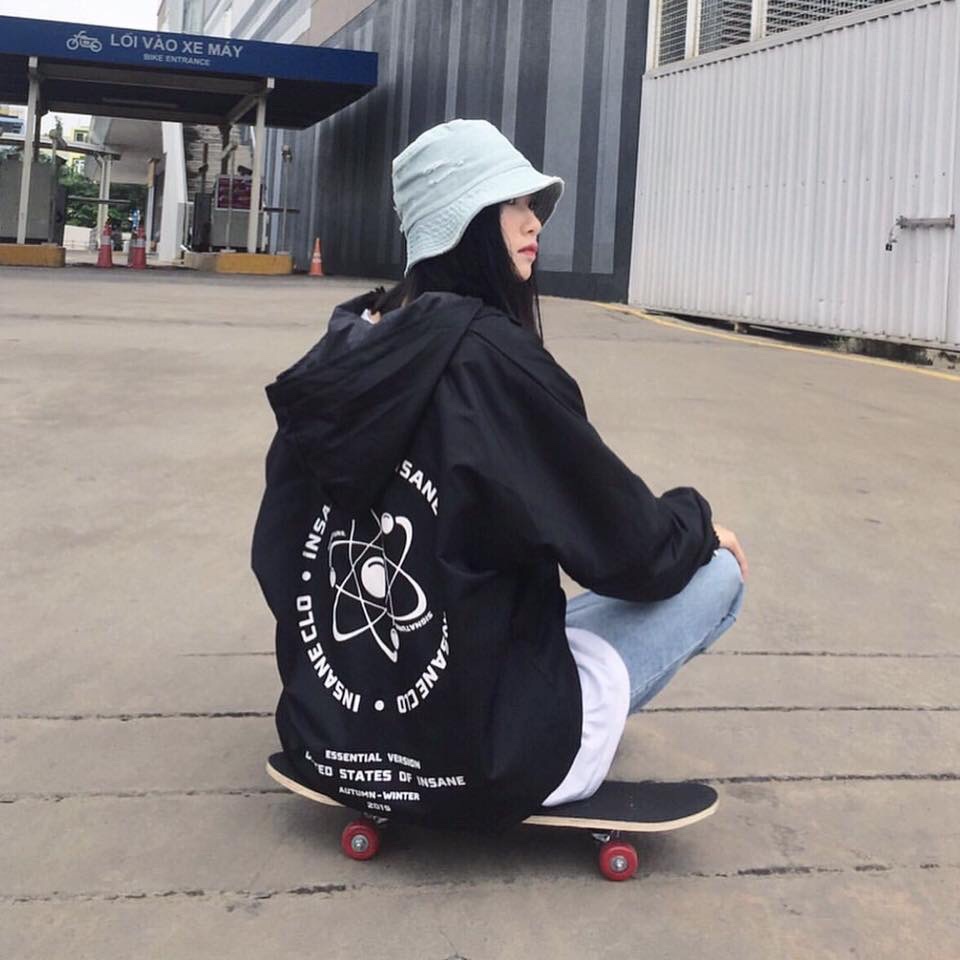 Áo khoác bomber dù có nón nam nữ Unisex form rộng phong cách Ulzzang cá tính sành điệu - LUXCY Store