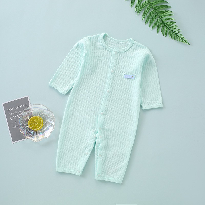 Body liền thân dài tay hè thu cotton cho bé trai và bé gái sơ sinh từ 3-14kg, hàng đẹp xuất Hàn - BD63