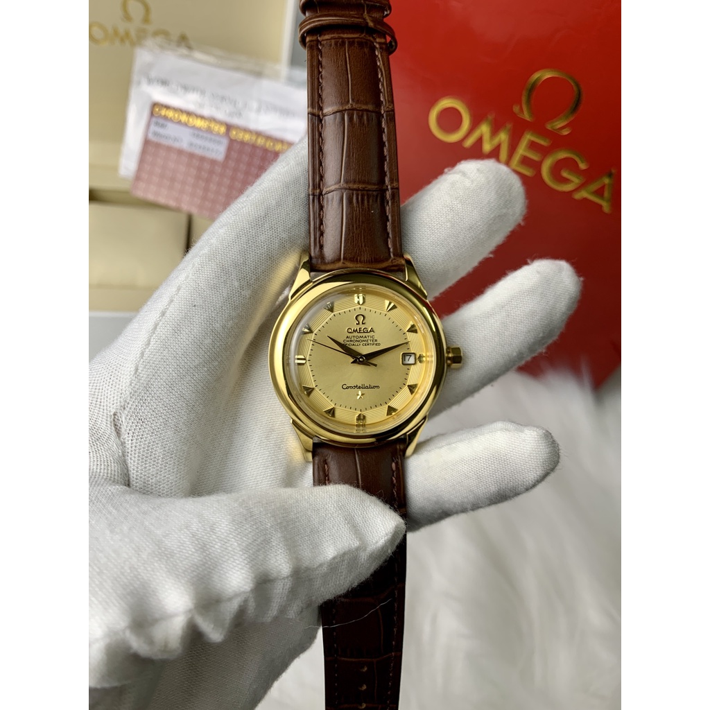 Đồng hồ nam Omega Constellation dây da cao cấp