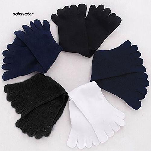 Đôi tất thun cao cổ kiểu xỏ ngón chân giữ ấm