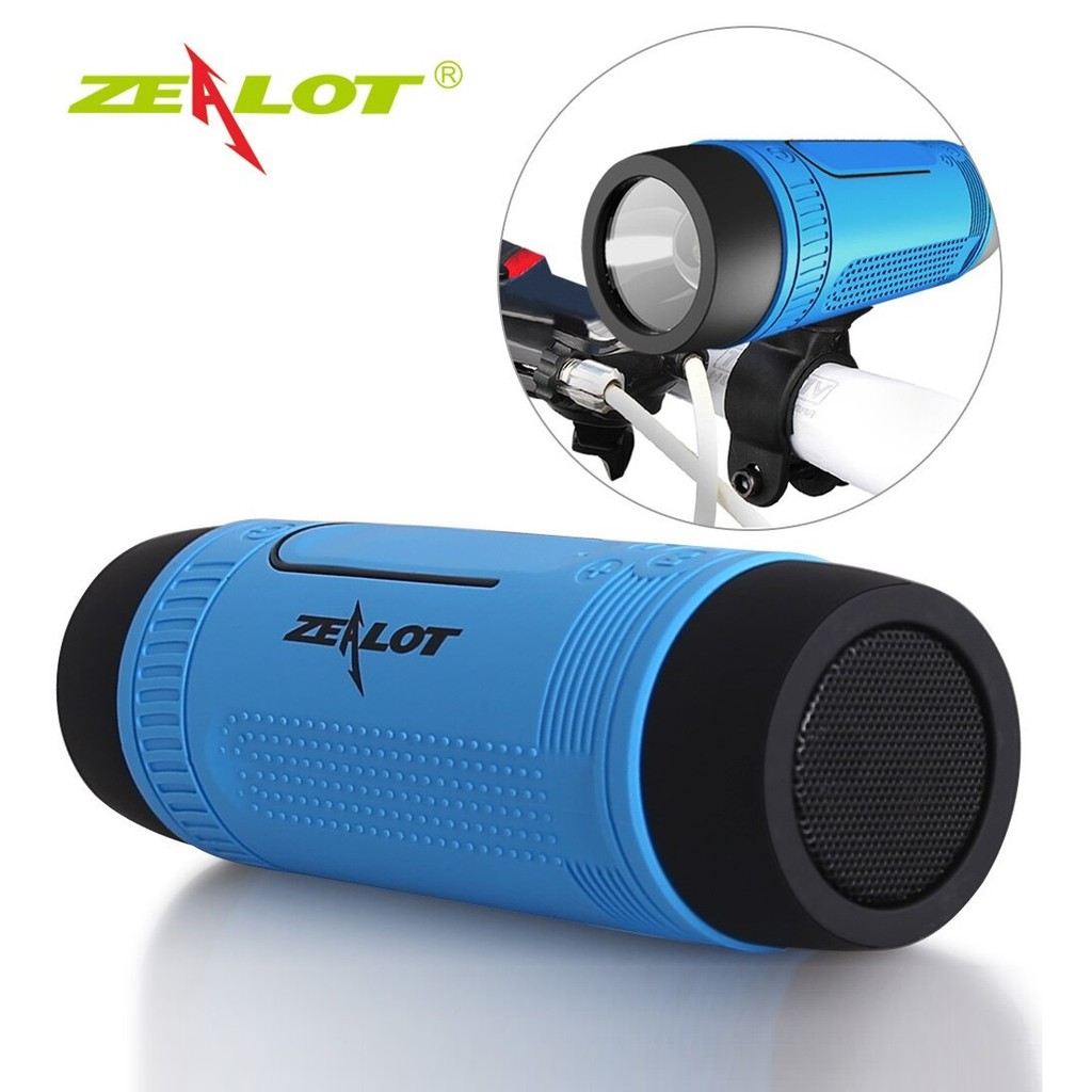 Loa Bluetooth Zealot S1 kiêm đèn pin chiếu sáng phù hợp lắp đặt cho xe đạp