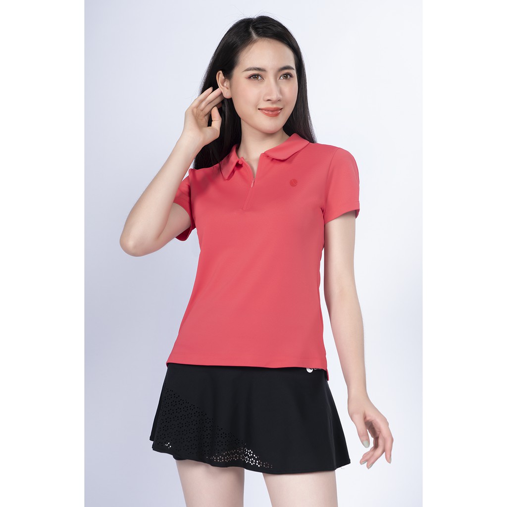 Áo Polo Nữ Livan Sport Cool Lux Màu Hồng Fiery Rose Thanh Lịch Chống Nhăn Nhàu Kháng Khuẩn Cao Cấp