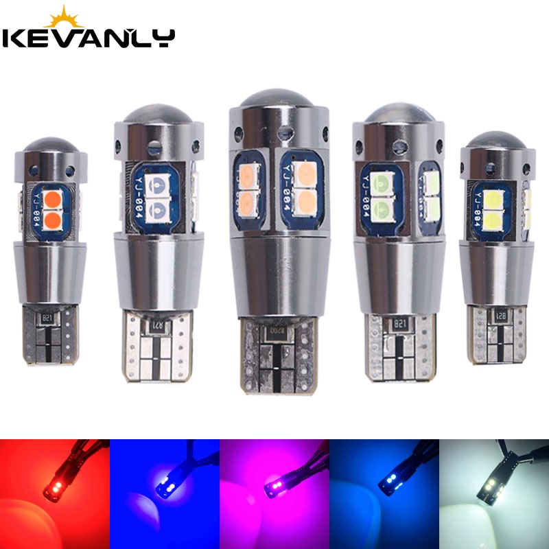 Bóng LED Canbus Kevanly T10 W5W 194 168 3030 10 SMD gắn đèn lùi/bảng điều khiển/trần xe ô tô