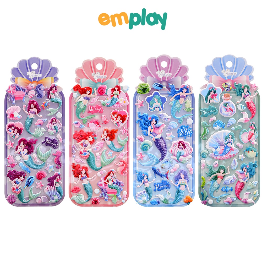Sticker cho bé dễ thương Emplay cao cấp, hình dán đáng yêu cho bé , mẫu mã đa dạng, kích thích thẩm mỹ