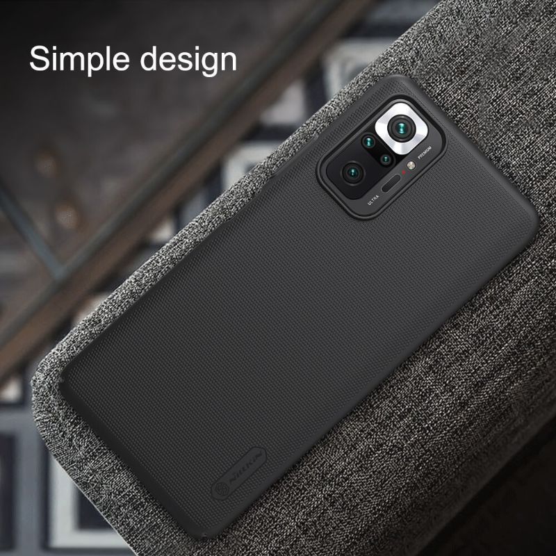 Ốp Lưng Nillkin Xiaomi Redmi Note 10 Pro 4G, Redmi Note 10 Pro Max ốp cứng, đen,chống bám vân tay.