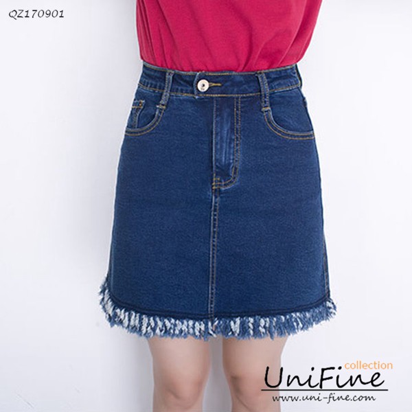 Chân váy jean nữ tua rua có big size cho người hơn 60kg - QZ170901 | BigBuy360 - bigbuy360.vn