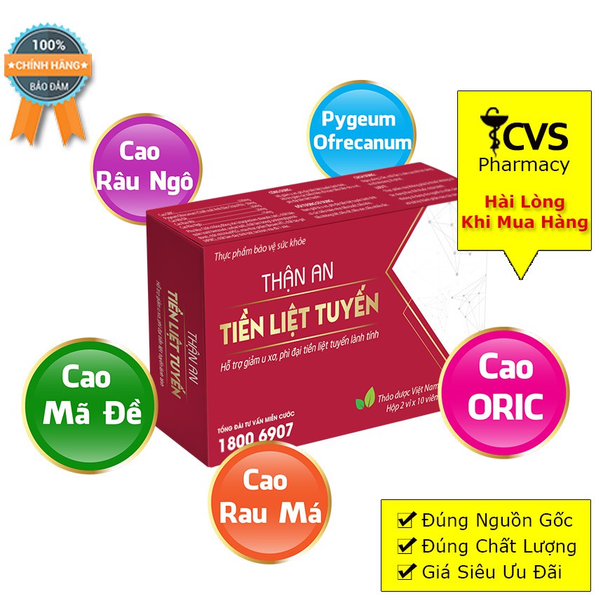 Thận An Tiền Liệt Tuyến - Hỗ Trợ Giảm U Xơ, Phì Đại Tiền Liệt Tuyến Lành Tính