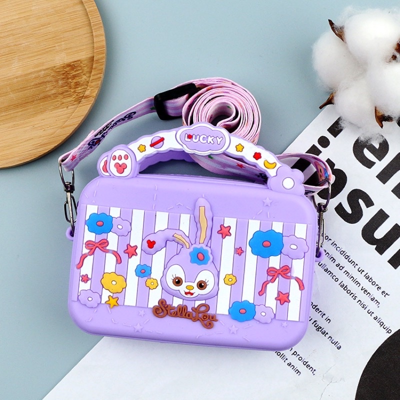 [SIZE MINI] Túi đeo chéo mini cho bé gái chất liệu silicon cao cấp phong cách Hàn Quốc