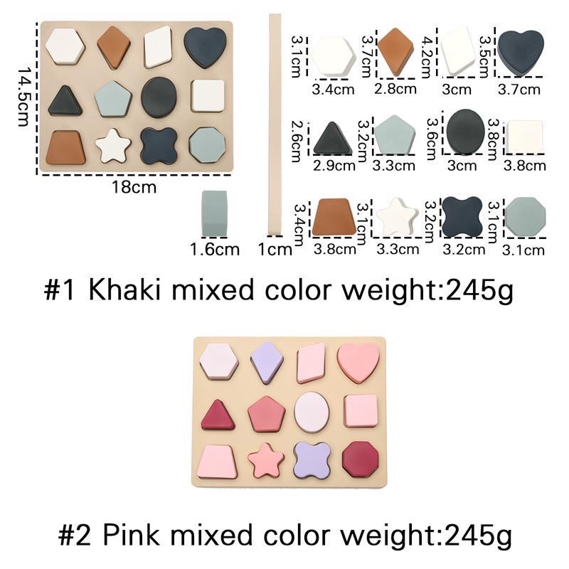 Đồ chơi phát triển tư duy, đồ chơi xếp hình, nhận dạng hình khối 3D bằng Silicone cao cấp cho bé