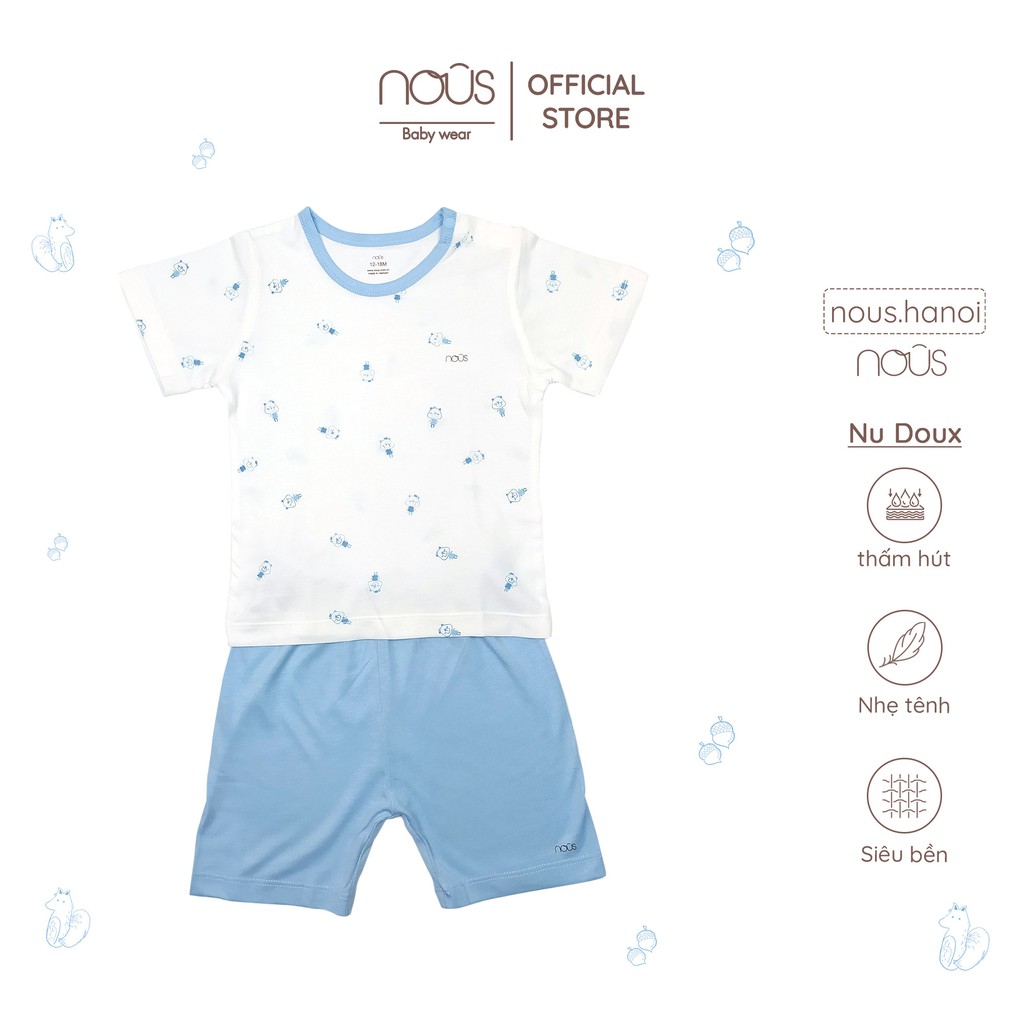 [FULL] Bộ Quần Áo Cộc Nous Cài Vai Nous Mẫu hè NOUS 2021 (Size 12-18M Đến 18-24M)