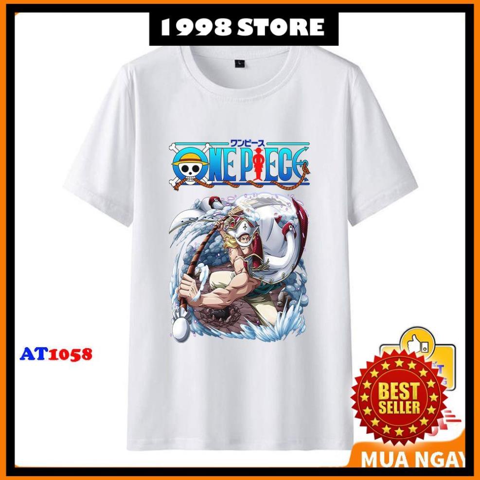 BST One Piece - Áo thun trơn nam in hình Râu Trắng cực chất, vải dày mịn mát, phong cách độc lạ AT1058A