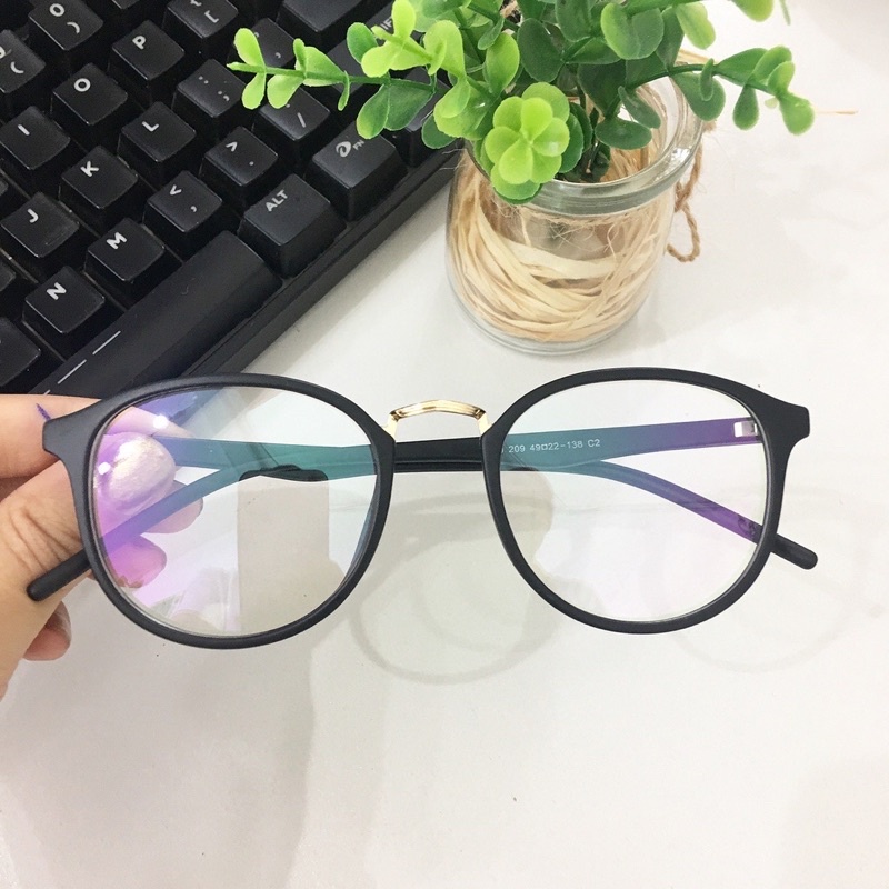 Gọng kính tròn nam nữ chất liệu nhựa dẻo nhiều màu thời trang Jolie eyewear 209- Lắp tròng cận