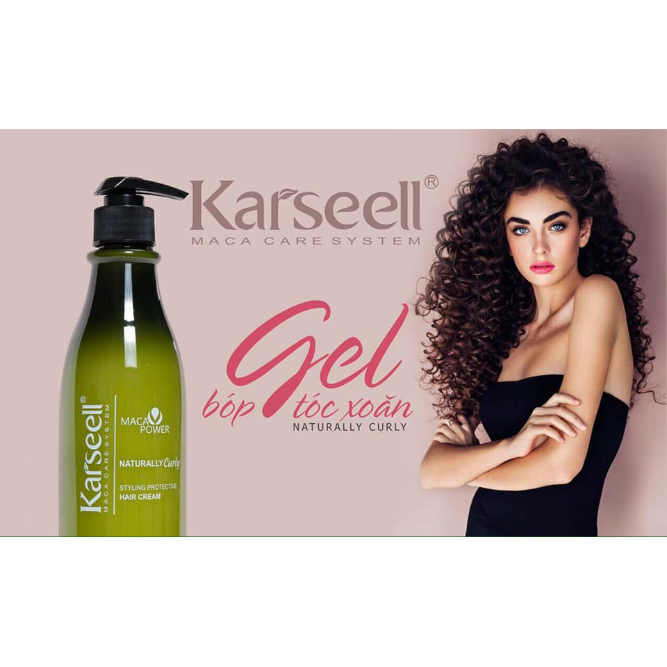 * Chính hãng* gel giữ nếp tóc uốn Karseell Naturally Curly Styling Protective Hair Cream 500ml