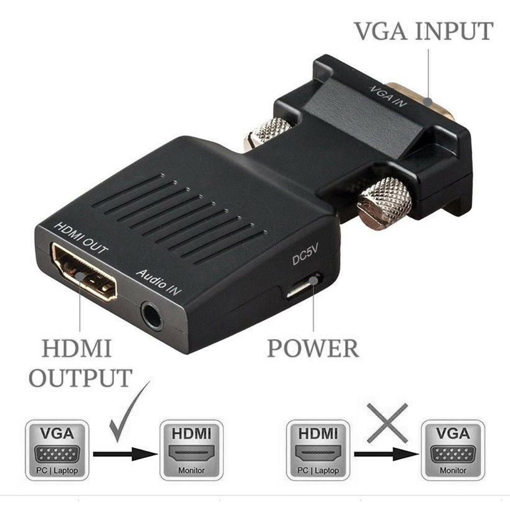 Bộ Chuyển Đổi VGA In VGA Sang HDMI Full HD 1080P Cho PC Laptop | BigBuy360 - bigbuy360.vn