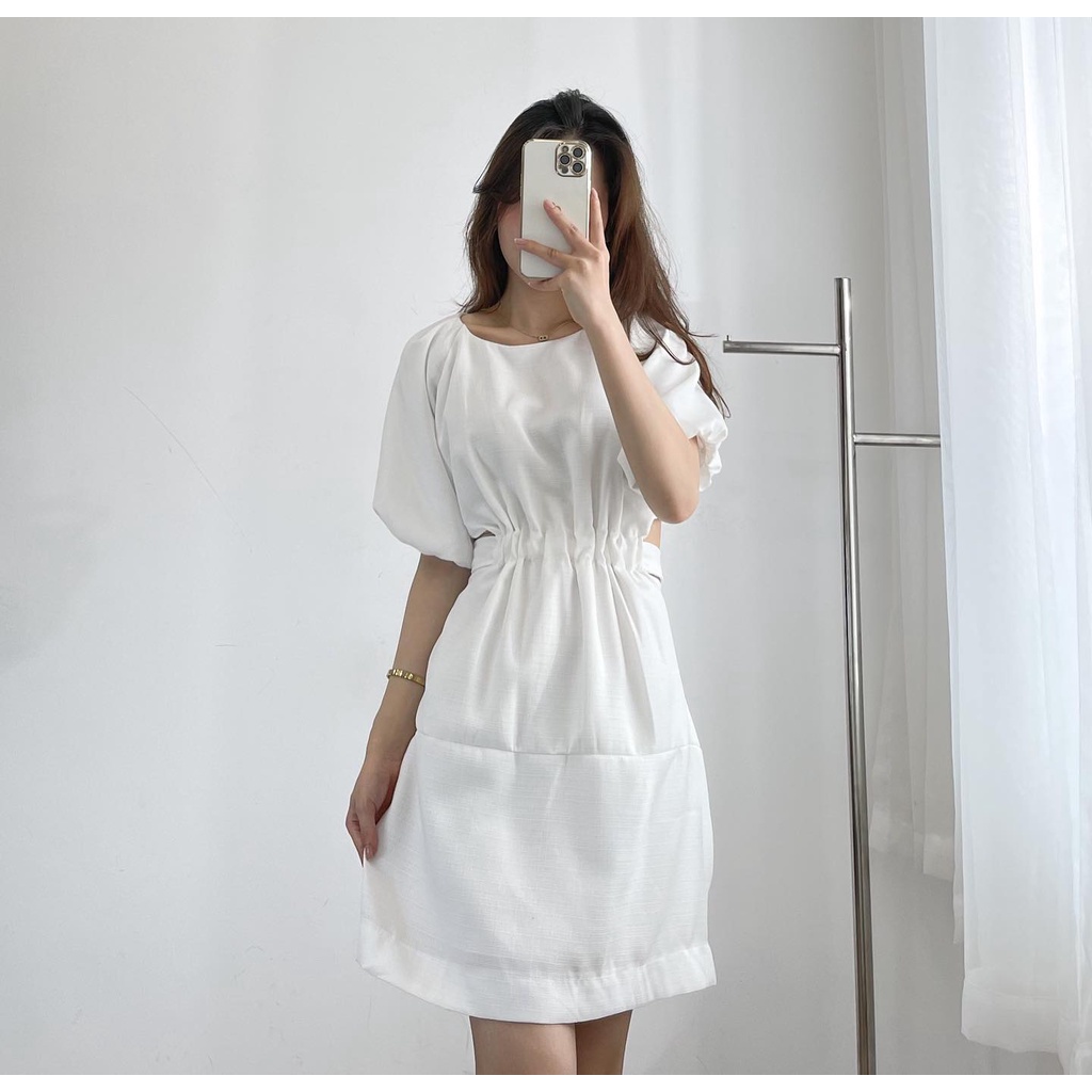 Đầm cổ tròn  khoét lưng thời trang  miho house