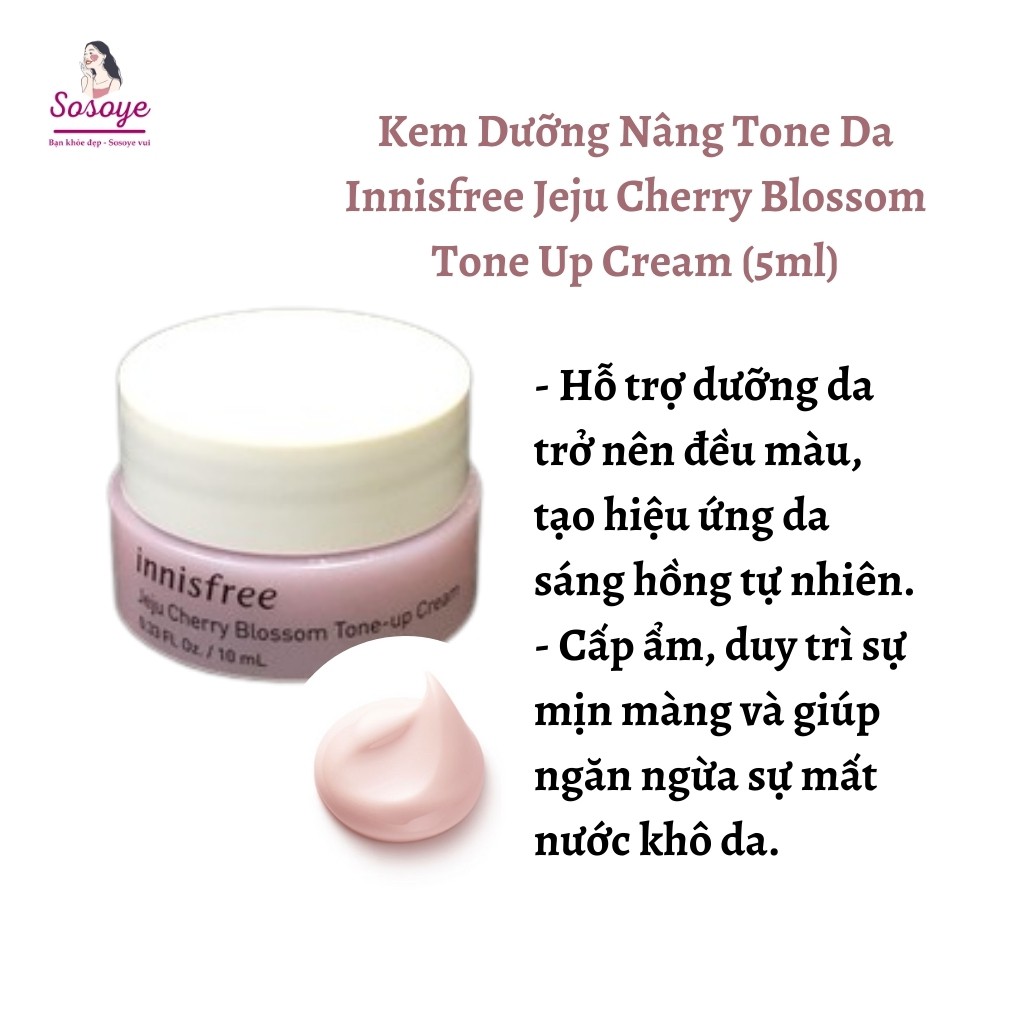 [ Mẫu 2020] Set Dưỡng Trắng Da Innisfree Jeju Cherry Blossom Mini 4 Món