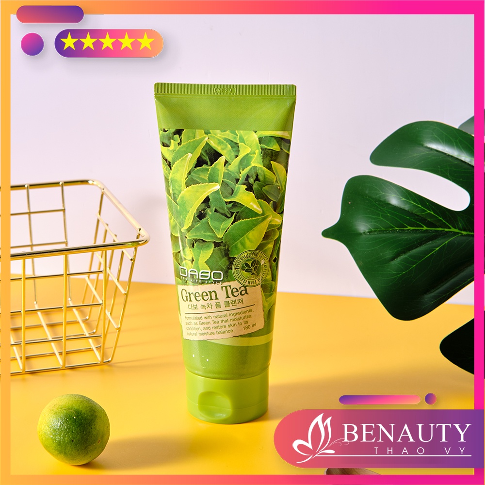 Hàng chính hãng: Sữa rửa mặt trà xanh Dabo Green Tea Foam Cleanser 180ml
