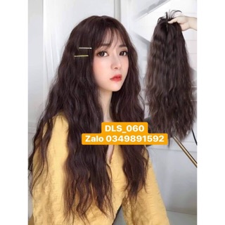 Tóc giả nữ xoăn sóng mái thưa Hàn S060