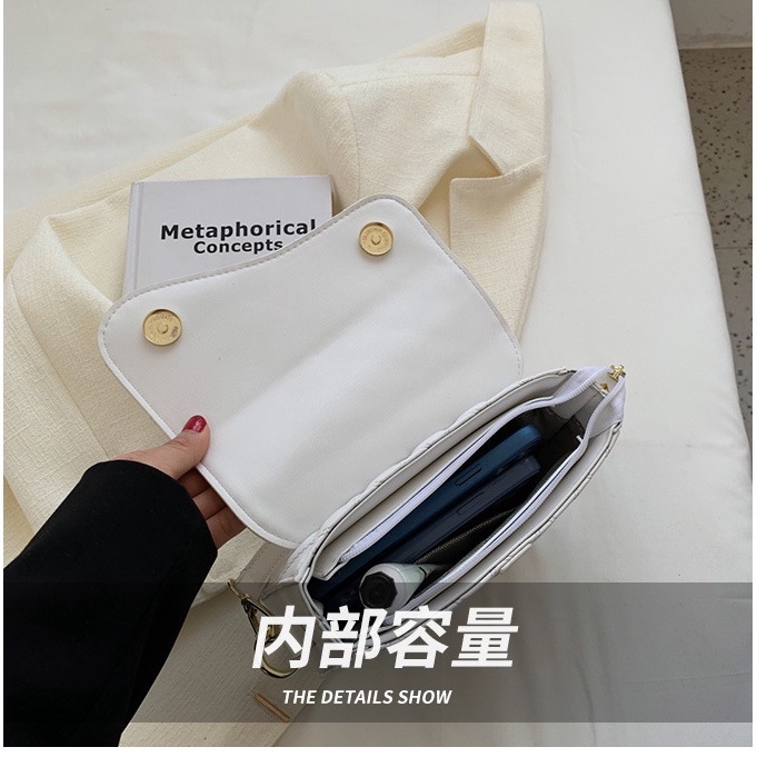 Túi xách nữ đeo chéo thời trang trần trám hàng Quảng Châu kèm dây vải cao cấp O3T4-12157