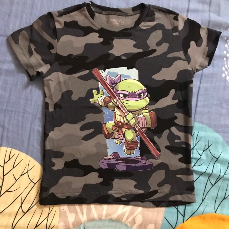 Áo phông cho bé trai cao cấp VNXK 100% cotton size 9 - 23kg Mẫu Rằn ri - Tiệm Nhà Sóc Bơ