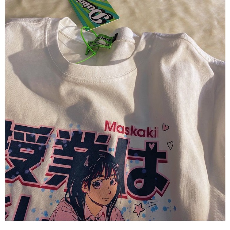 Áo Thun Ngắn Tay Họa Tiết Anime Nhật Bản Thời Trang Cho Nữ