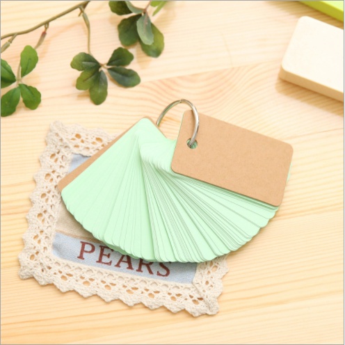 Bộ Flashcard học từ vựng 100 tờ (4*7 cm) - Nhiều màu Học Tiếng Anh