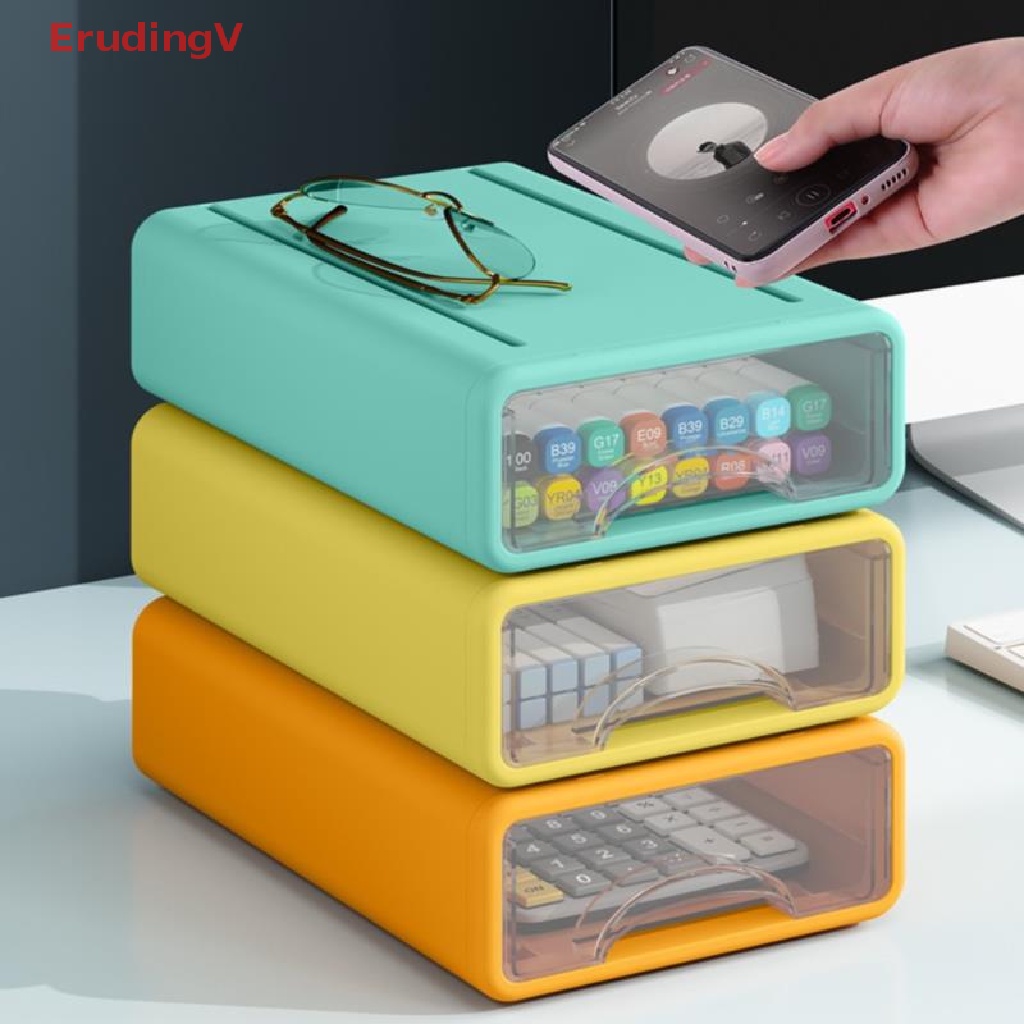 Hộp Đựng Tài Liệu / Mỹ Phẩm Để Bàn Dạng Ngăn Kéo Tiện Lợi