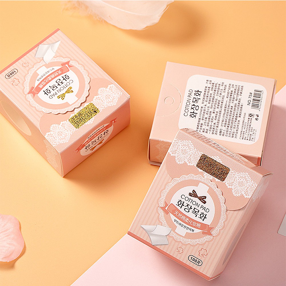 (Hàng Mới Về) Set 100 Bông Cotton Trang Điểm Mặt bông tẩy trang Gecomo | BigBuy360 - bigbuy360.vn