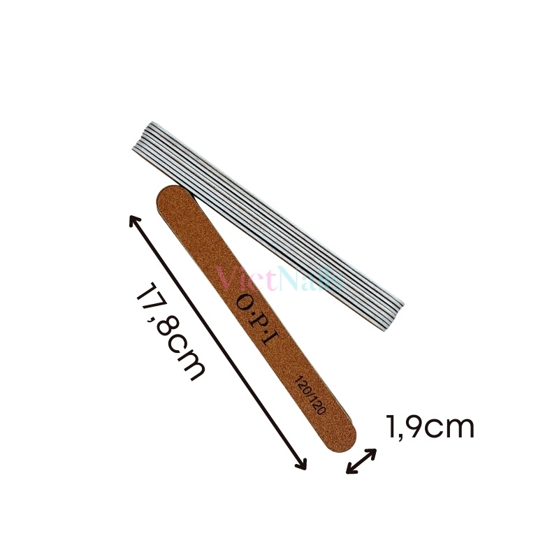 Dũa Móng Tay Móng Gel OPI Độ Nhám 120, Dũa Móng Nail Mỏng Dài 17,8cm