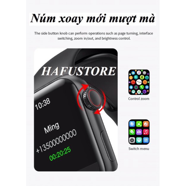 freeship Đồng hồ thông minh HAFU HW12 cho nữ xinh đẹp núm xoay thay ảnh nền nghe gọi Bluetooth