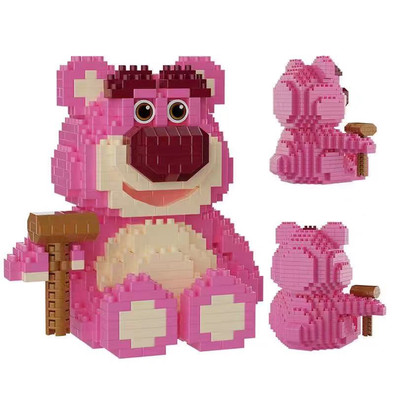 Bộ Đồ Chơi Lắp Ráp Mô Hình Gấu Dâu Tây Dễ Thương Cho Bé