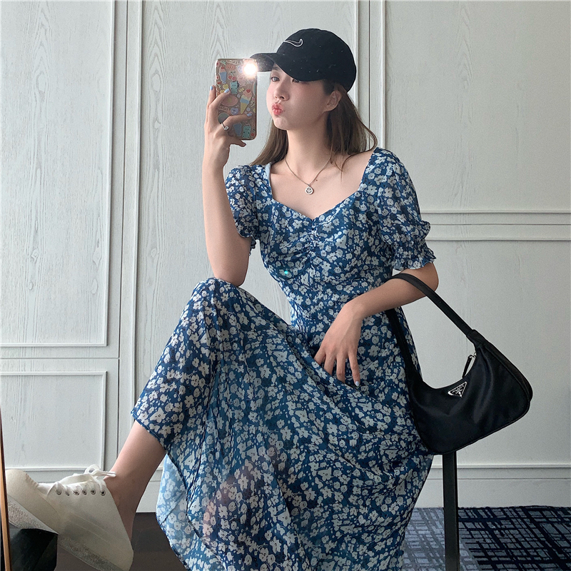 Đầm Ngắn Tay In Họa Tiết Hoa Xinh Xắn Dành Cho Nữ Thời Trang 2021 | BigBuy360 - bigbuy360.vn