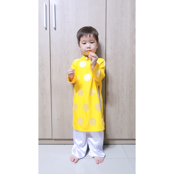Áo dài gấm cho bé(8-25kg)