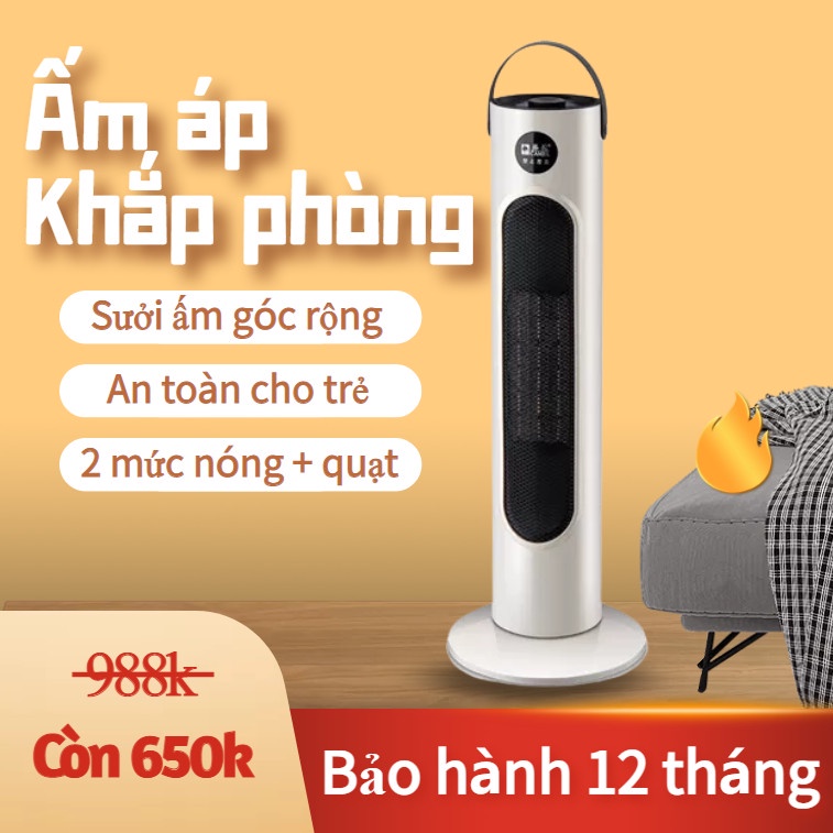 Quạt sưởi gốm cao cấp - Máy sưởi Camel mini sưởi ấm bằng gốm ceramic - tiết kiệm điện năng - an toàn cho bé