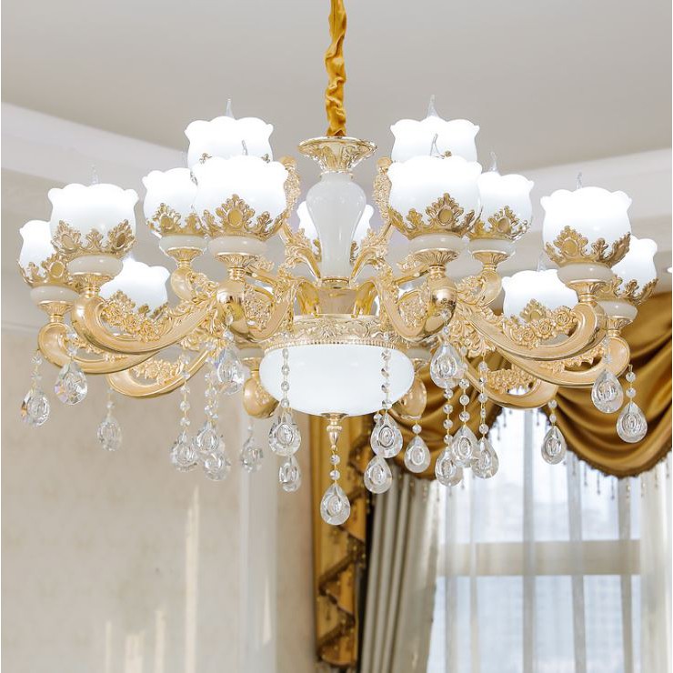 Đèn chùm MONSKY ERIO kiểu dáng đẳng cấp, sang trọng trang trí nội thất hiện đại loại 15 tay - kèm bóng LED chuyên dụng.