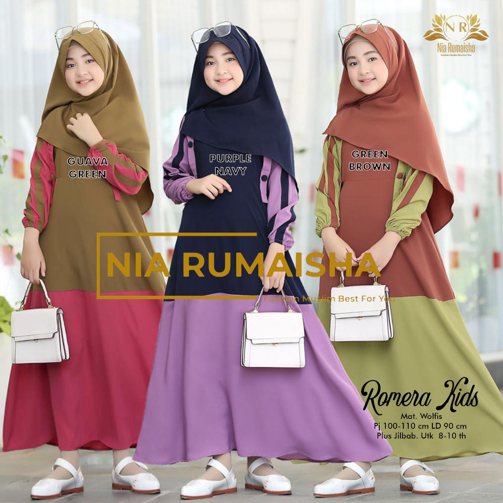 Bộ Đồ Chơi Gamis Of Children 10-14 Tuổi Ld 90 Romera Ori Nia Rumaisha