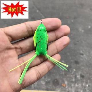 Mồi Nhái Giả Lưỡi Kép câu cá lóc, cá mú kiểu Lure - Mồi nhái giả Siêu Nhạy GIÁ RẺ