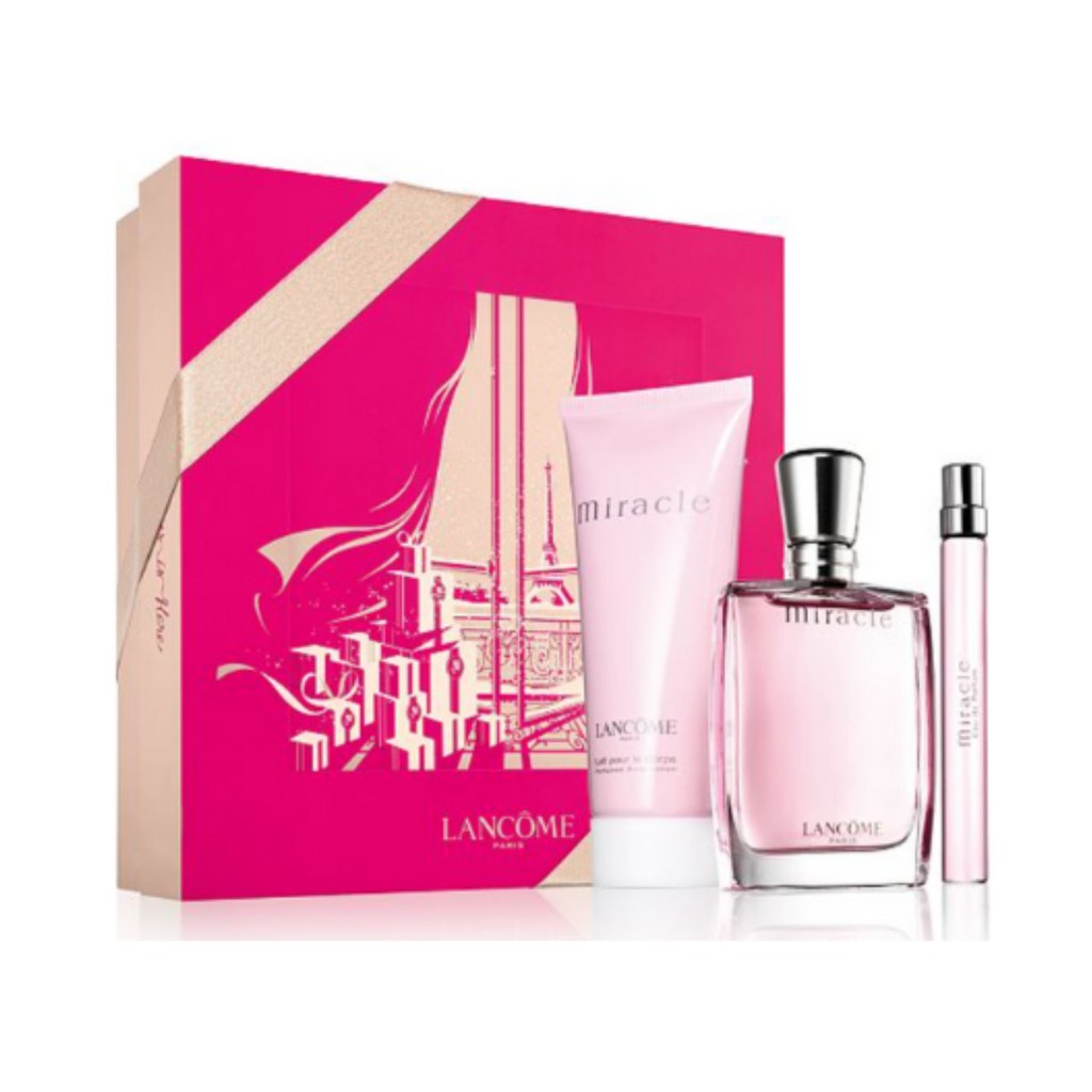 SET NƯỚC HOA NỮ LANCOME MIRACLE GIFTSET 2090k/set. Hàng Mỷ , Sẵn