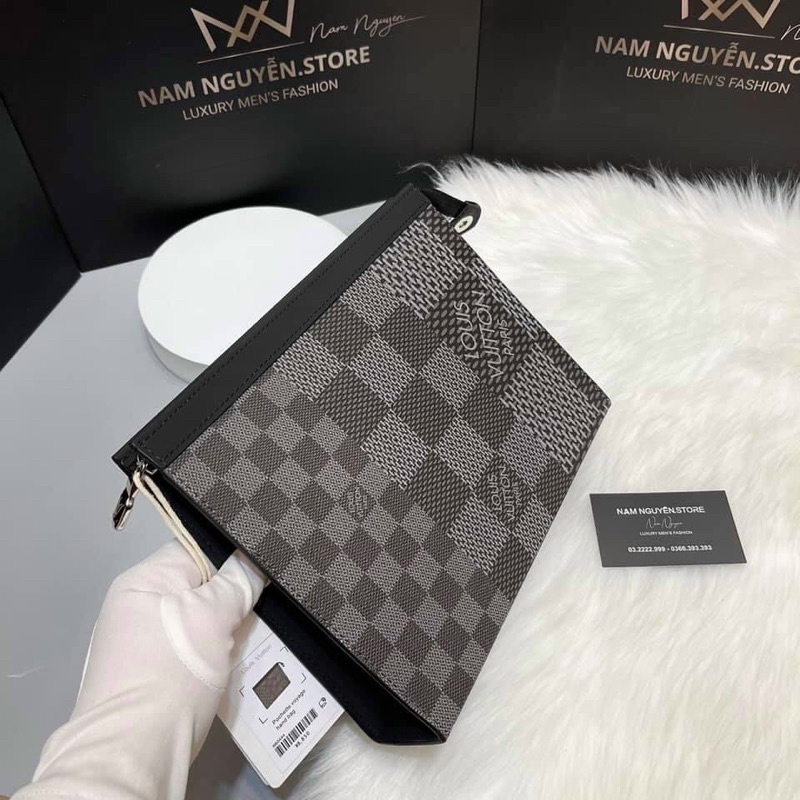 Ví cầm tay Clutch Nam Cao cấp da mềm đẹp nhiều ngăn đựng IPad Điện thoại