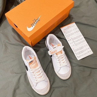 GIÀY BLAZER LOW 77 WHITE BLACK DA THẬT LAI AU [ FULL BOX + FREE SHIP ]