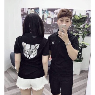 Áo thun polo - mai trang basic mặt sói nam nữ