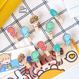 Set 10 chiếc kẹp giấy gỗ động vật dễ thương
